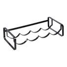 Prateleira de vinho Amazon Basics de mesa empilhável em metal preto