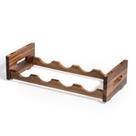 Prateleira de vinhos Kalmar Home Acacia Wood empilhável para 4 garrafas Prateleira de vinhos Kalmar Home Acacia Wood empilhável para 4 garrafas
