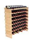 Prateleira de vinhos VEVOR empilhável de 8 camadas e 72 garrafas de madeira de bambu