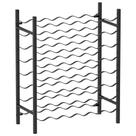 Prateleira de vinhos vidaXL Premium Black Metal com capacidade para 48 garrafas Prateleira de vinhos vidaXL Premium Black Metal com capacidade para 48 garrafas