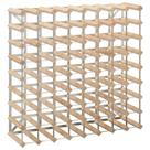 Prateleira de vinhos vidaXL Solid Pinewood, capacidade para 72 garrafas, bege