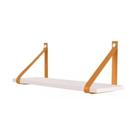 Prateleira Decorativa 60x20 Alça De Couro Livros E Objetos