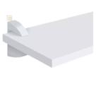 Prateleira Decorativa Branca 40x20 Com Suporte Tucano Sala
