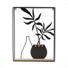 Prateleira decorativa ferro e mdf 40cm