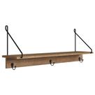 Prateleira Decorativa Industrial Tube Artesano 90 cm (largura) MDP Vermont Suporte Metálico Preto Prateleira Decorativa Industrial Tube Artesano 90 cm (largura) MDP Vermont Suporte Metálico Preto