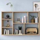 Prateleira Decorativa MDF Cru 60x90x20cm Multiufuncional Porta livros enfeites sala quarto