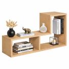 Prateleira Decorativa MDF Cru 60x90x20cm porta livros sala