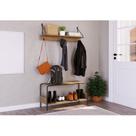 Prateleira Decorativa Multiuso com 3 Ganchos Industrial