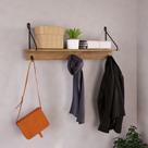 Prateleira Decorativo Estilo Industrial com Ganchos Cabide Complementos Artesano