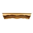 Prateleira Dupla Borda Ondulada com Varão e Led 90x17x17 Mdf Madeira