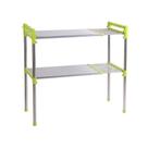 Prateleira em inox organizador de cozinha banheiro estante ajustavel microondas sapateira rack