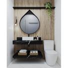 Prateleira em Porcelanato para Banheiro 100cm Preto
