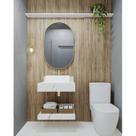 Prateleira em Porcelanato para Banheiro 60cm BRANCO