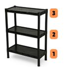 Prateleira Estante Organizadora 3 Andares Modular Multiuso Plástica e Resistente 7 kgs Prateleira Estante Organizadora 3 Andares Modular Multiuso Plástica e Resistente 7 kgs