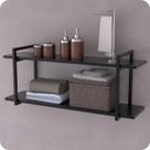 Prateleira Estilo Industrial Banheiro Parede GND PP 60cm
