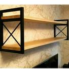 Prateleira Estilo Industrial Mod X 20x80 No Tubo 20x20 Nicho