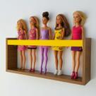 Prateleira Expositora Para Coleção de Bonecas Barbie Nicho Organizador Bonecos Marvel Super Heróis MDF Madeira 55cm