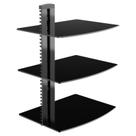Prateleira flutuante de DVD suptek CS303 com suporte de parede para TV de vidro