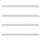 Prateleira Flutuante de Quarto Adulto Kit 4 Suporte Invisível 91cm Yara Branco - Lumil
