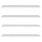 Prateleira Flutuante de Quarto Infantil Kit 4 Suporte Invisível 91cm Yara Branco - Lumil Prateleira Flutuante de Quarto Infantil Kit 4 Suporte Invisível 91cm Yara Branco - Lumil