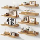 Prateleira flutuante FLYJOE Picture Ledge, conjunto de 8 carvalhos naturais
