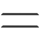 Prateleira Flutuante Para Sala Kit 2 com Suporte Invisível 68cm Yara Preto - Lumil