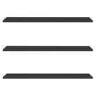 Prateleira Flutuante Para Sala Kit 3 com Suporte Invisível 68cm Yara Preto - Lumil