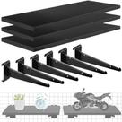 Prateleira Gridwall Alffun 3 peças com suportes de metal 40x20cm de madeira