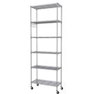 Prateleira Homdox de 6 camadas, 54x29x183cm, arame com rodas e ganchos
