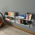 Prateleira industrial moveis escritorio quarto estante infantil livros branco ferro e madeira
