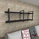 Prateleira industrial para Sala aço cor preto prateleiras 30 cm cor preto modelo ind05psl Prateleira industrial para Sala aço cor preto prateleiras 30 cm cor preto modelo ind05psl
