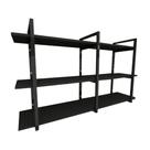 Prateleira industrial para Sala aço cor preto prateleiras 30 cm cor preto modelo ind12psl