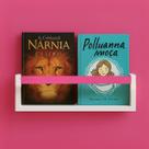 Prateleira Madeira Livros Estante Organizadora Nicho Moderno Colorido Decorativo Quarto Sala Escritório Infantil MDF 40c
