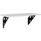 Prateleira Madeira Tramontina Elite 40X25Cm Branca Com Suporte Metalico - 91284/047 Prateleira Madeira Tramontina Elite 40X25Cm Branca Com Suporte Metalico - 91284/047