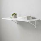 Prateleira Mdf Branca Fosca 60x30 Kit C 1 Und Mão Francesa