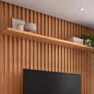 Prateleira MDF decorativa com suporte invisível 1,80m Freijó Madeirado TB185 Pradel Móveis Prateleira MDF decorativa com suporte invisível 1,80m Freijó Madeirado TB185 Pradel Móveis