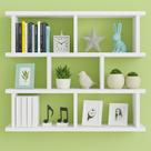 Prateleira Mdf Decorativo Multiuso 90x90x20cm Sala Quarto Escritorio Branco Alfamade mdf