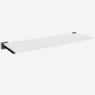 Prateleira MDF Preta/Branca 90x30 cm Quadrada Leve Simples Comac