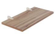 Prateleira MDF Reta c/ Suporte PEAD Ébano natural 25x60 D-Core