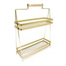 Prateleira Multiuso Estilo Industrial Armada Dourado 30,5 cm - D'Rossi Prateleira Multiuso Estilo Industrial Armada Dourado 30,5 cm - D'Rossi