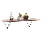 Prateleira Multiuso Space Dupla Marrom Aço Corten/Preto