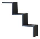 Prateleira Nicho Escada W 45x14x44 Livros Decoração - Preto