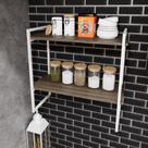 Prateleira Nicho Estilo Industrial Suspensa Teto Parede 60cm Branco