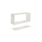 Prateleira Nicho Modulo Retangular Branco Amadeirada 2un Prateleira Nicho Modulo Retangular Branco Amadeirada 2un