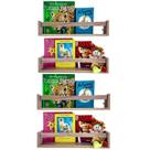 Prateleira Nicho Porta Livro Quarto Infantil Mdf Madeira 4un 55cm
