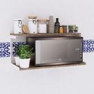 Prateleira Nicho Reforçada Microondas Organizador Estilo Industrial Dupla 60cm Cor Branca Prateleira Nicho Reforçada Microondas Organizador Estilo Industrial Dupla 60cm Cor Branca
