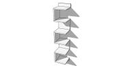 Prateleira Nicho Z De Canto Branco 20x20x104cm Mdf