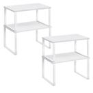Prateleira organizadora de armários SONGMICS Kitchen Set 4 Cloud White