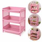Prateleira organizadora infantil 3 andares rosa multiuso modular para brinquedos papelaria escritório quarto banheiro es