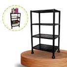 Prateleira Organizadora Modular Estante Multiuso 4 Andares De Plástico Preta